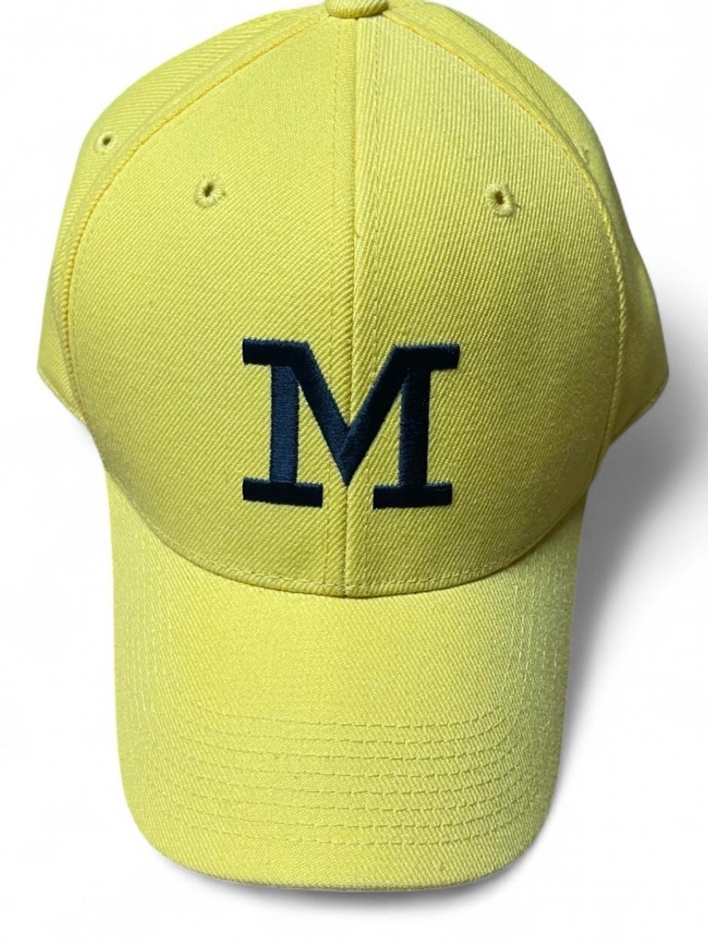 Y2K Nike Yellow Michigan‎ Wolverines Hat Yellow Blue Fitted Size 7 3/8